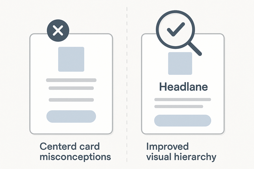 Centered Card Misconceptions: Understanding Card Layout Errors