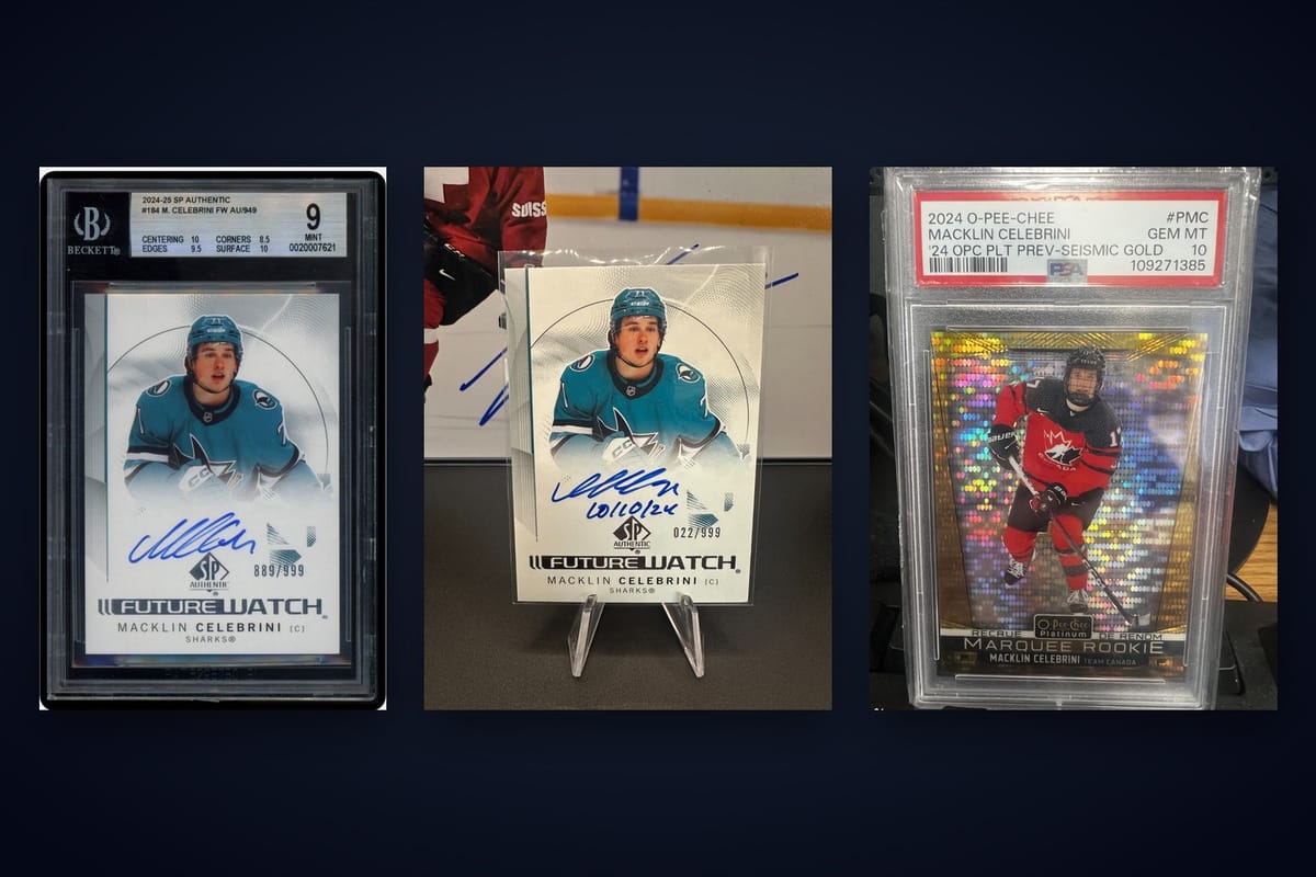 Macklin Celebrini Cards Worth Money: Values, Grading & Best Picks
