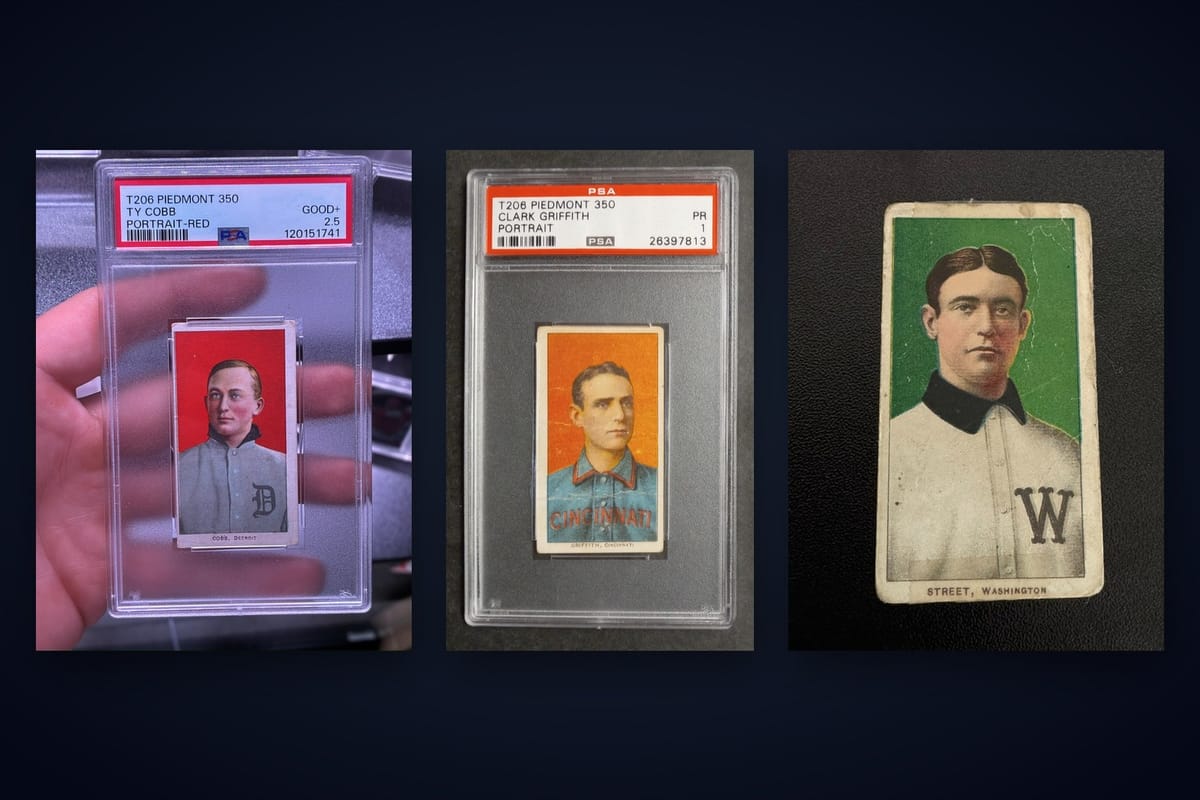 1909 T206 Piedmont 350 Baseball Cards Value Guide