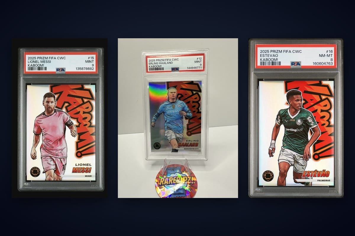 2025 Panini Prizm FIFA Club World Cup Kaboom PSA 9 vs PSA 10 Value Comparison