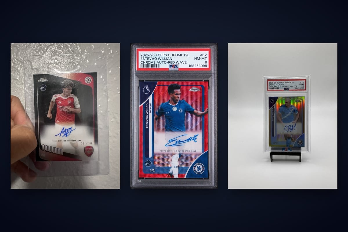 2026 Topps Chrome Premier League Autograph PSA 9 vs PSA 10 Value